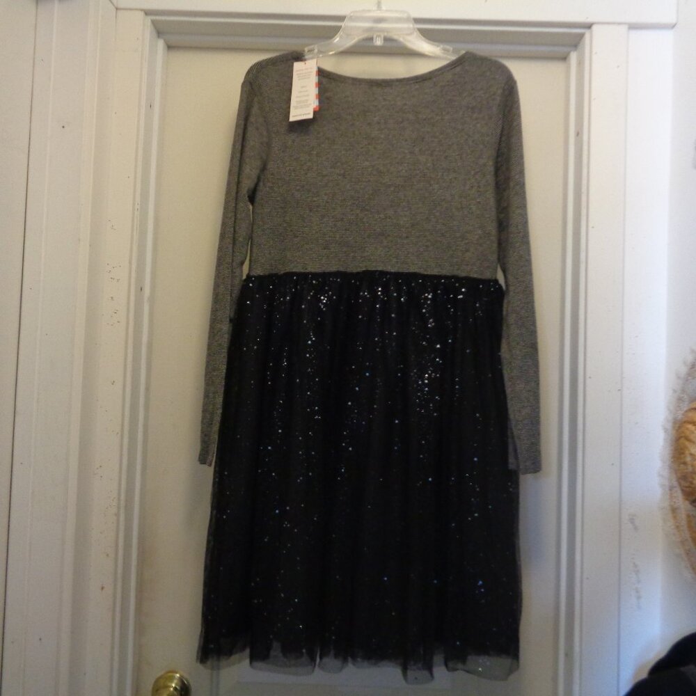 TULLE SPARKLE FULL SKIRTED STRIPES AND NETTING DRESS BY CAT & JACK GIRLS XX LG